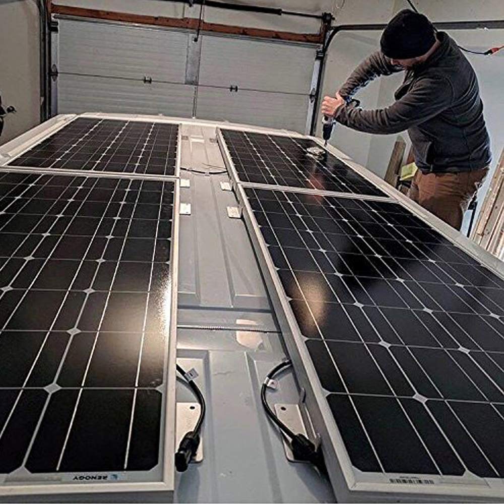 Renogy 2 Sets Solar Panel Mounting Z Brackets Lightweight Aluminum Corrosion-Free Construction for RVs, Trailers, Boats, Yachts, Wall and Other Off Gird Roof Installation, 2 Count - Image 6