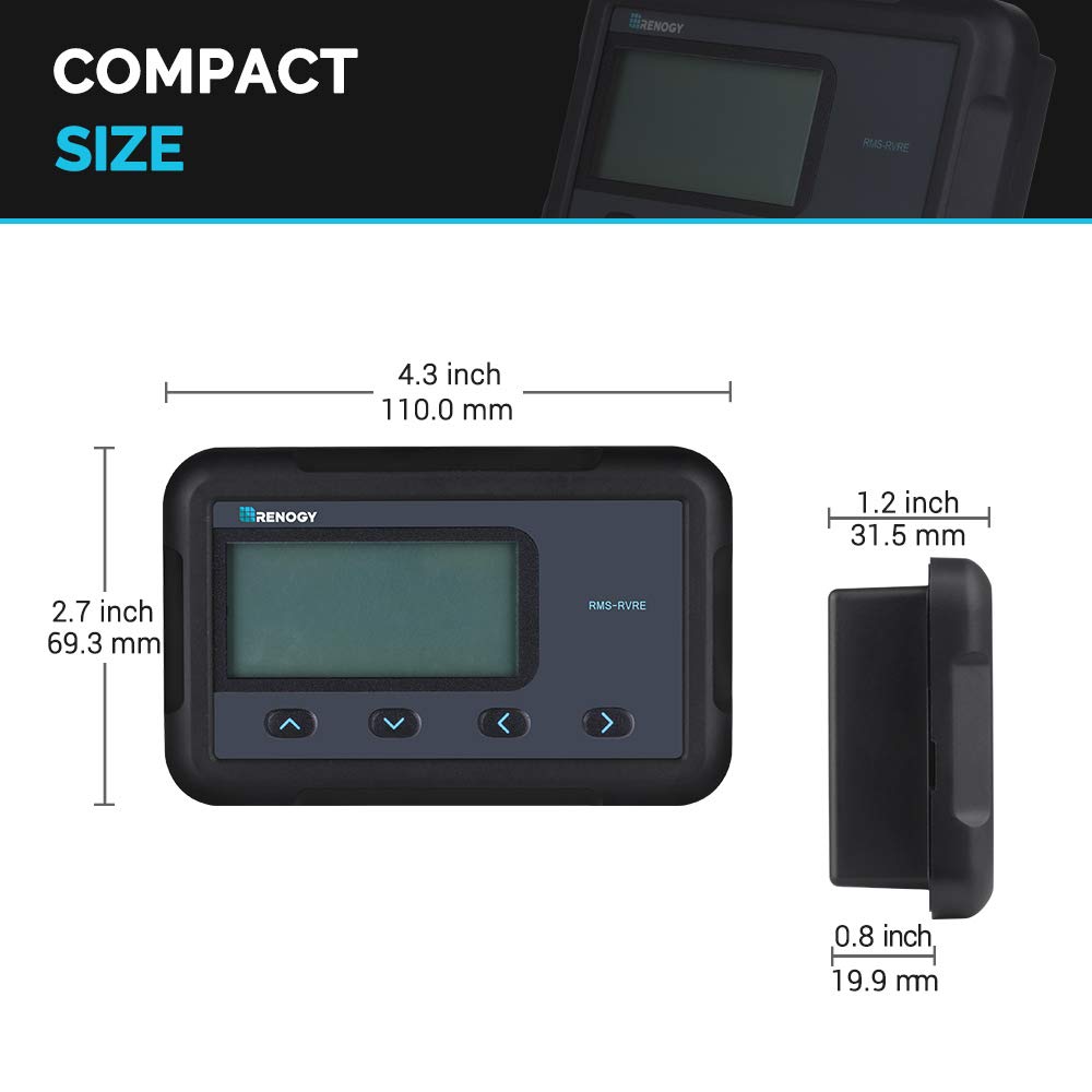 Renogy 20/40A MPPT Charge Controller with LCD Backlit, Monitoring Screen for Rover Elite, Display for Tracking - Image 7