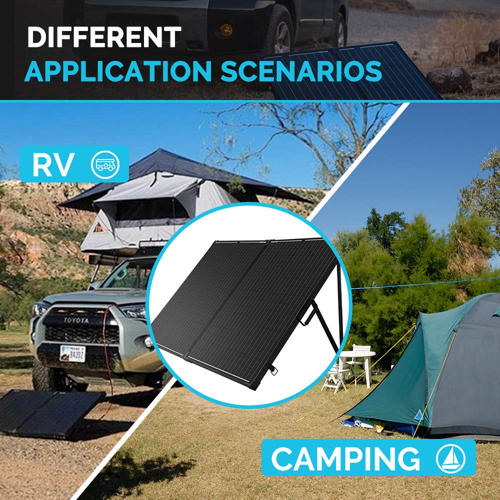 Renogy 200W 12V Portable Solar Panels Suitcase with Waterproof 20A Charge Controller, Foldable 200 Watt Solar Panel W/ Adjustable Kickstand, Solar Charger for Power Station, RV, Camping, SUV, Off Grid - Image 8
