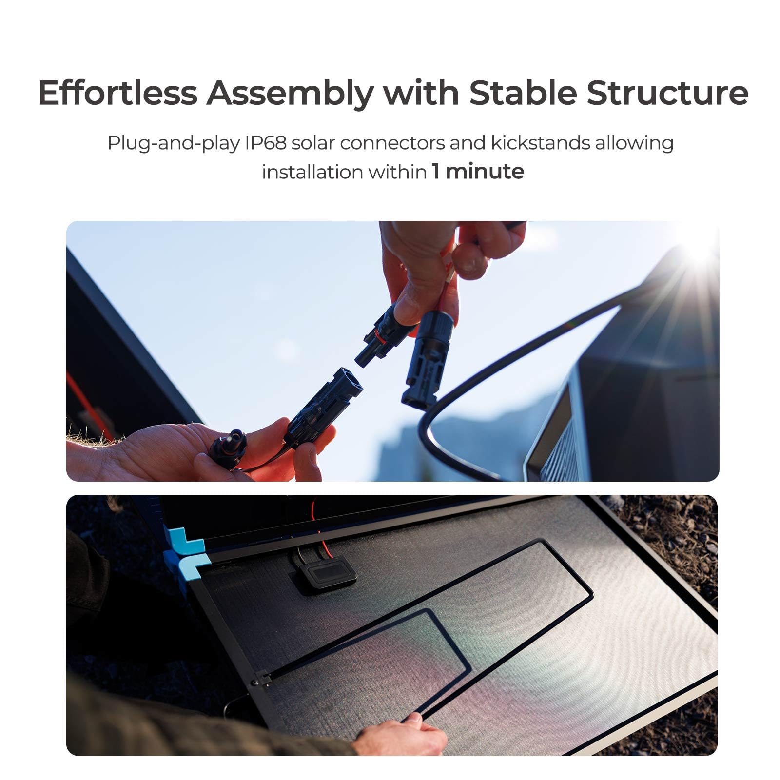 Renogy 220W Portable Solar Panel Suitcase, 23% High Efficiency Foldable Solar Charger for Power Station, Durable for Decades, with Sturdy Kickstands, IP67 Waterproof for RV Camping Off-Grid Blackouts - Image 3