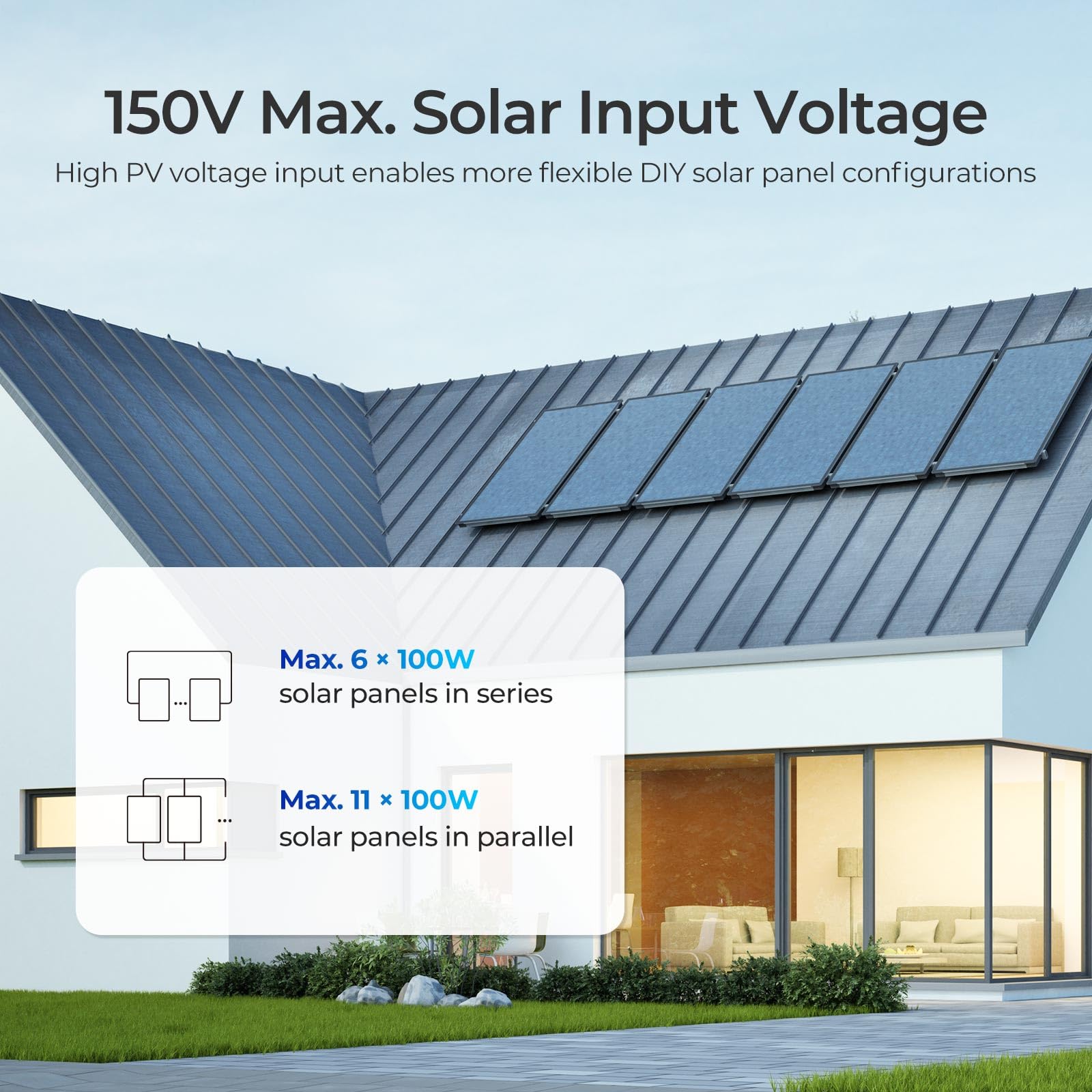 Renogy 60A MPPT Solar Charge Controller 12V/24V/36V/48V Auto, 150V Maximum Solar Input, Compatible with Lithium AGM Gel Batteries, for Home RV Marine Workshop, Rover Lite 60A - Image 4