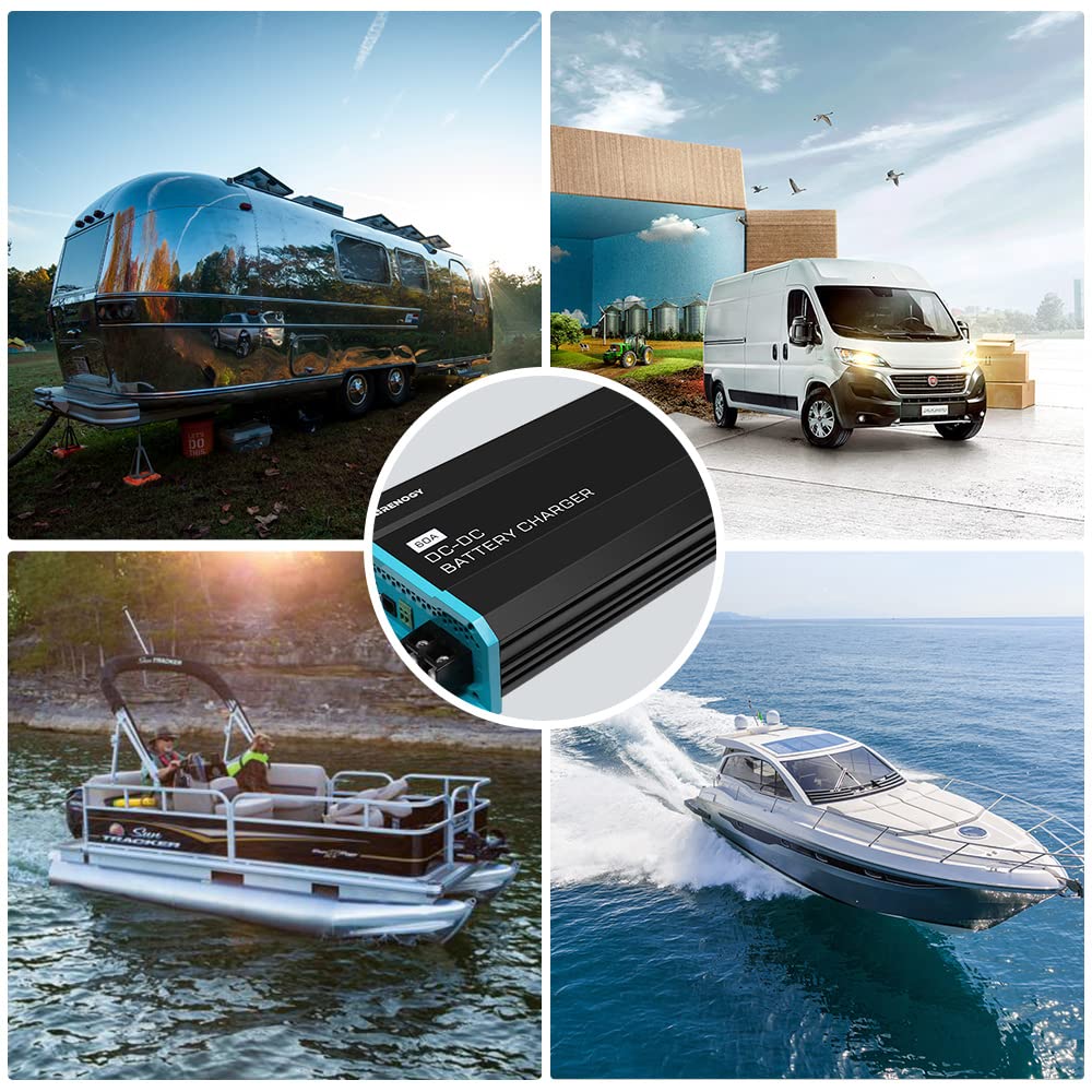 Renogy DC to DC Charger 12V 60A Lifepo4 Battery Charger - On-Board Marine/RV/Boat & Car Battery Chargers for AGM, Gel, Flooded, Lithium - Multi-Stage Smart Charging - Image 6