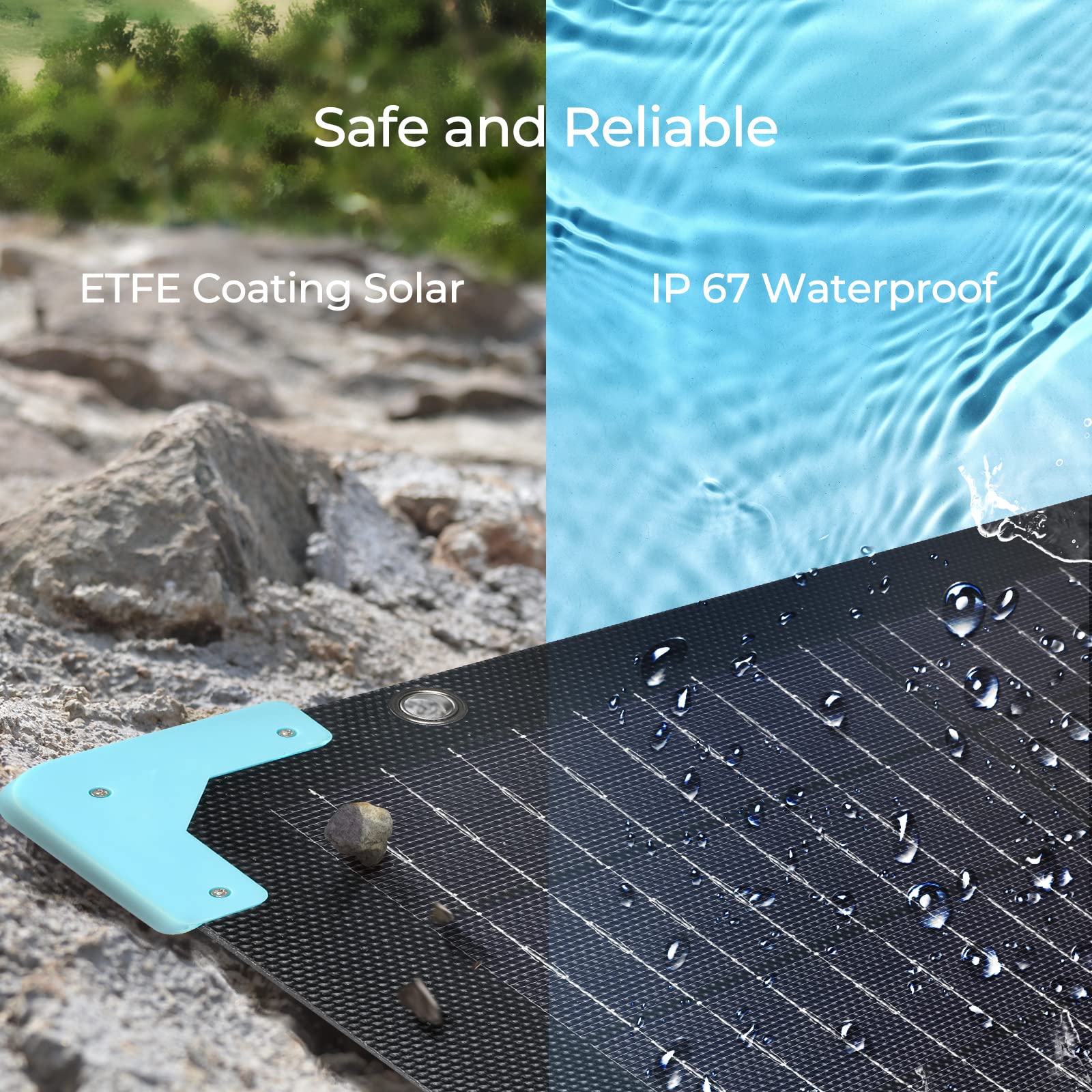Renogy E Flex 120 Watt Foldable Solar Panel with Adjustable Kickstand and Integrated Carry Handles for Road Trip, Camping, RV, and Fishing - Image 4