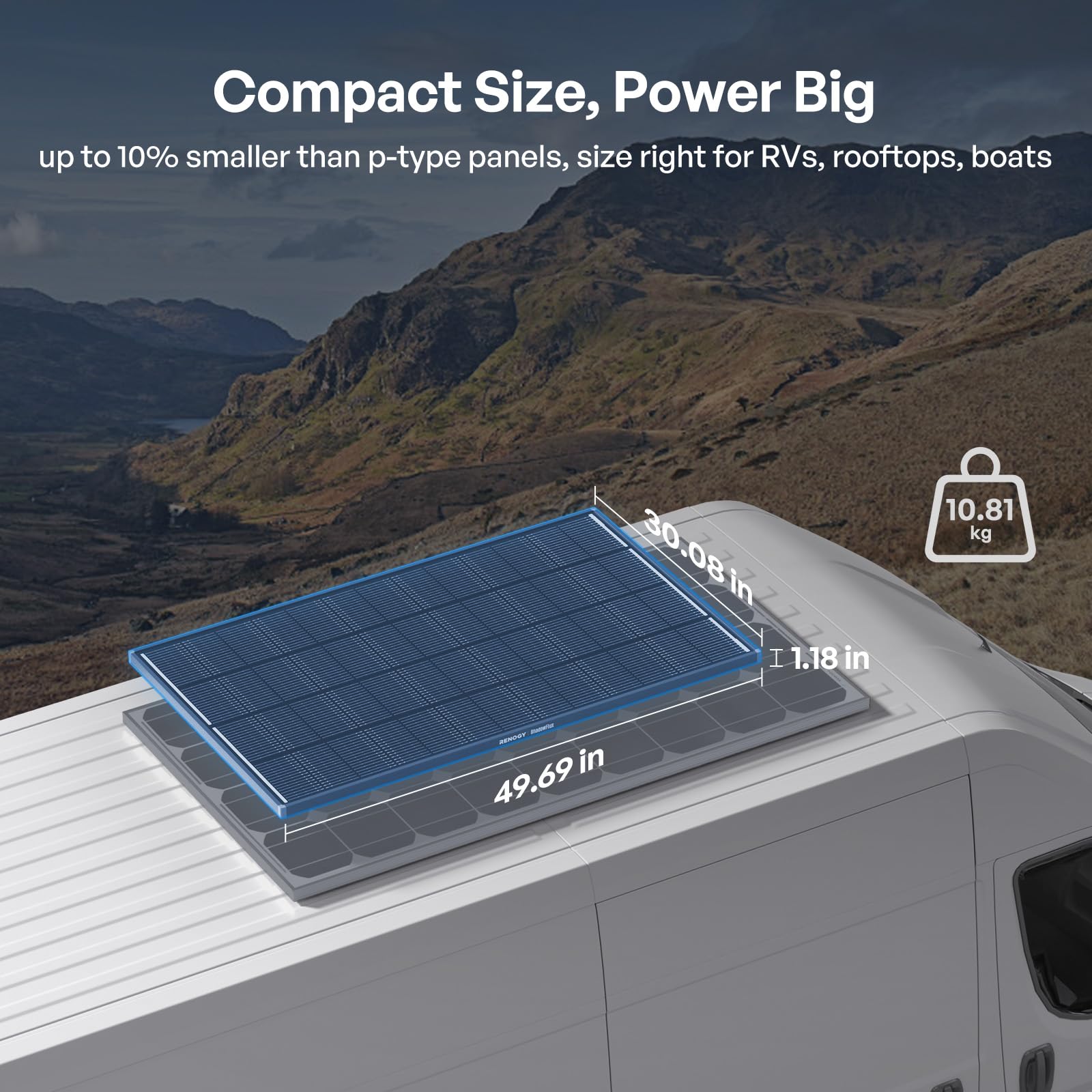 Renogy ShadowFlux Solar Panels, N-Type Anti-Shading Panels for 12V/24V Systems with 25% High-Efficiency PV Modules, 200W ShadowFlux N-Type Panel - Image 6