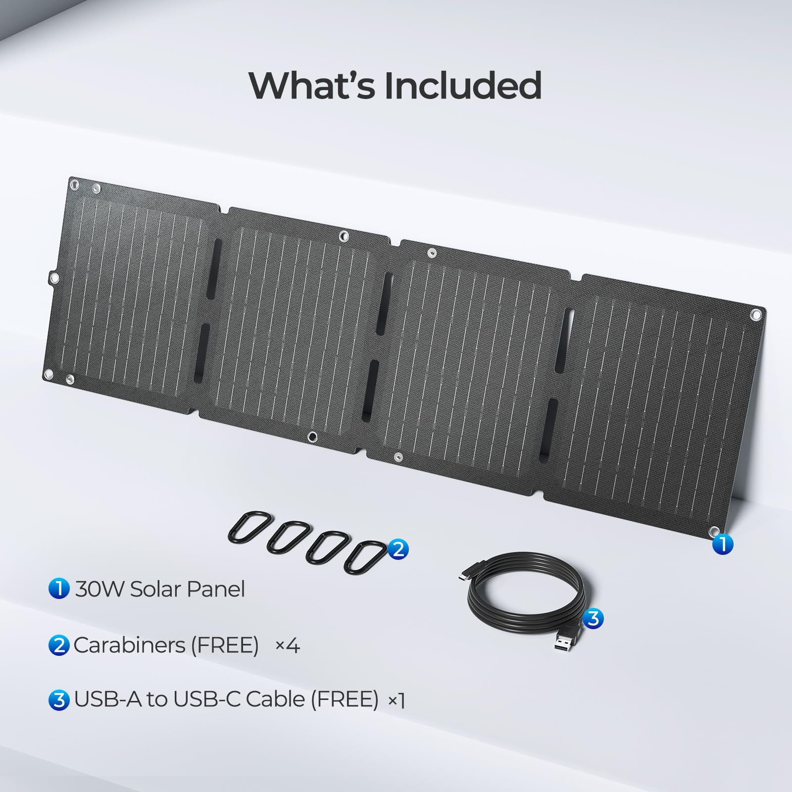 Renogy Solar Panels, 30W Portable Solar Panel Charger, Fast Charging for iPhone, iPad, Tablets, Laptop, Power Bank, with USB-C USB-A DC Ports, IP67 for Camping, Hiking, Backpacking, Outdoor - Image 8